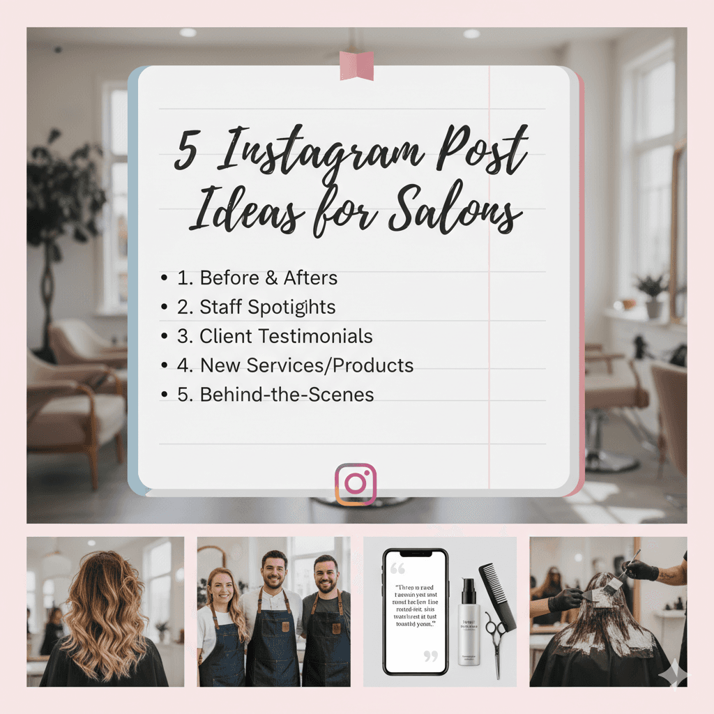 5 Instagram Post Ideas for Salons That Actually Get Bookings (The Ultimate 2025 Guide)